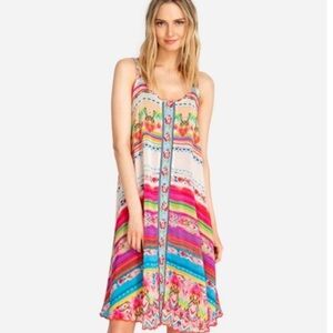 Johnny Was Taleah Multicolor Sleeveless Dress Size M